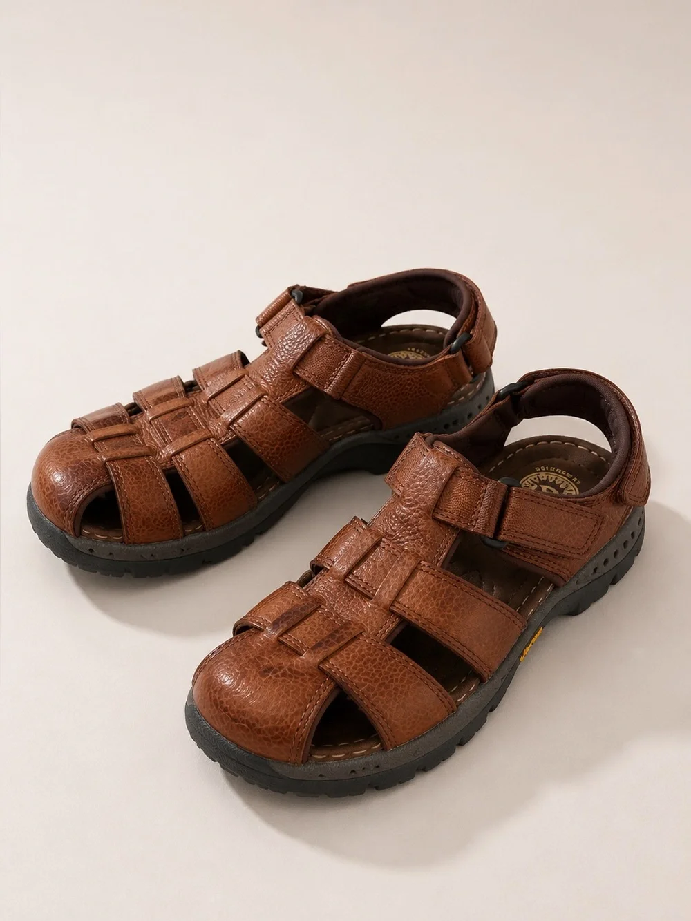 Earth Spirit Brown Leather Fisherman Sandals Men’s 9.5 Comfort Outdoor Casual